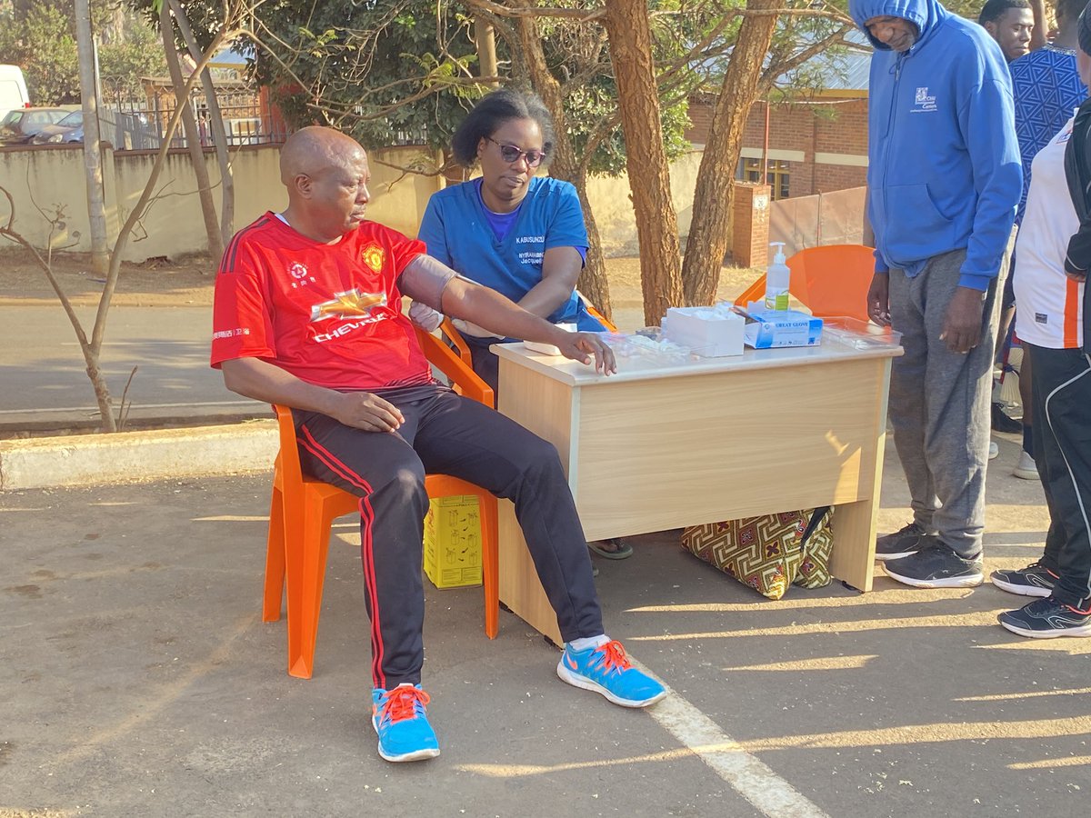 NyakabandaSec's tweet photo. During today’s #MassSports activities, residents accessed free health screening services, including blood pressure, weight, and height measurements, aimed at promoting healthy living, preventing non-communicable diseases, and encouraging regular health monitoring. #BeatNCDs https://t.co/9TOwicLVxK
