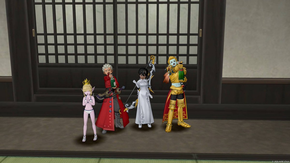 DQX_017's tweet photo. 昨日はドラクエ10で第48次Fateコスプレ聖杯戦争に参加してました。
テーマはアーチャーでしたので、アルジュナで米津玄師のLemonの歌パフォをさせていただきました！
結果は聖杯賞で、弓と共に頂きました！ありがとうございました！
楽しんで頂けたのであれば幸いです。
#ドラテンコスプレ聖杯戦争 https://t.co/ctgGXjT3D3