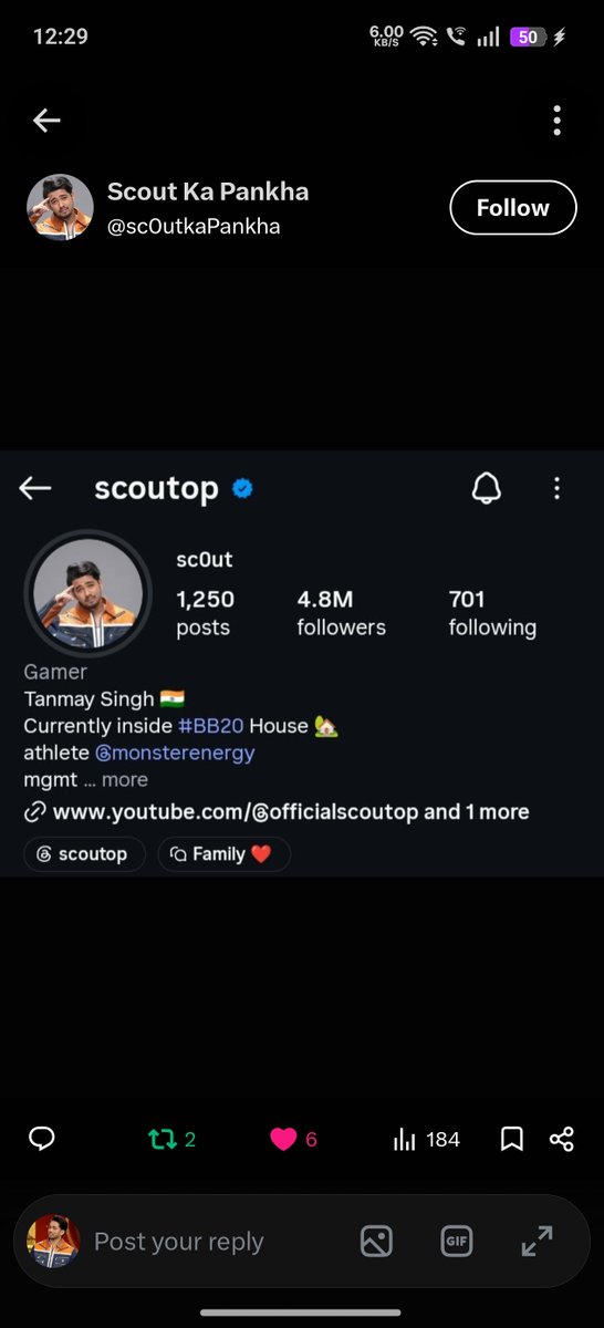 me_madmaxxxxx's tweet photo. Kyu pade ho chakkar m, koi nhi h takkar m!!

Forward and upward only 🐐

#ScoutArmy #ScoutOP #BiggBoss20 #Scout #BB20 https://t.co/ULcEAIFnWm