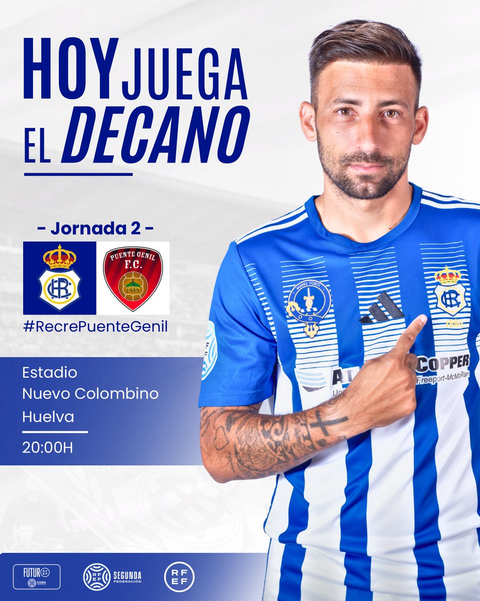 recreoficial's tweet photo. Hoy no es un día cualquiera… 𝐇𝐎𝐘 𝐉𝐔𝐄𝐆𝐀 𝐄𝐋 𝐃𝐄𝐂𝐀𝐍𝐎 🤍💙

Y por supuesto, 𝑫����𝑴𝑰𝑵𝑮𝑶 𝑫𝑬 𝑵𝑼𝑬𝑽𝑶 𝑪𝑶𝑳𝑶𝑴𝑩𝑰𝑵𝑶 ⚽️🥹

Nos vemos en el 𝕥𝕖𝕞𝕡𝕝𝕠, afición 🫡

#RecrePuenteGenil https://t.co/J8ehlvp5aI