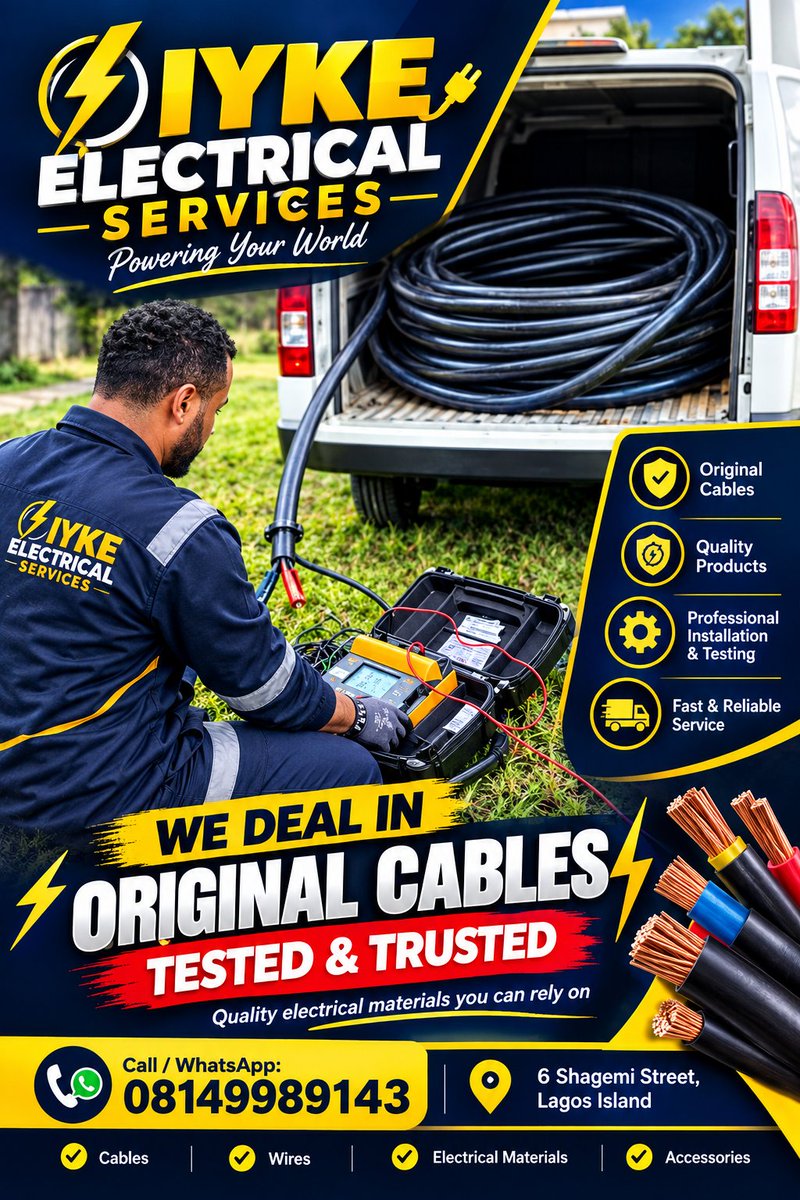 OkparaPee's tweet photo. Need reliable electrical services? We’re ready to help with quality and safety in mind. #electrical #electricians #cableproject #cabletray #electricalengineering #ElectricalWork https://t.co/GCTStwJIio