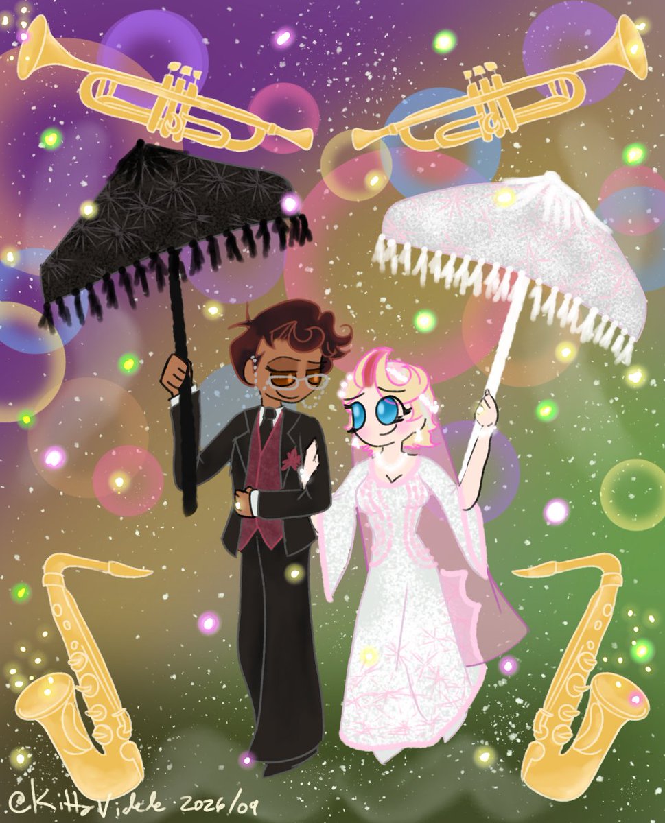 KittyVidele's tweet photo. #CharlastorWeek2026:
☆Day 7 (late) : New Orleans wedding
💒💍🎶🎷🎺⚜️
.
.
#charlastor #radiobelle #アラチャ #hazbinhotel #charlastorweek @TheCharlastor https://t.co/7RMPFkP77A