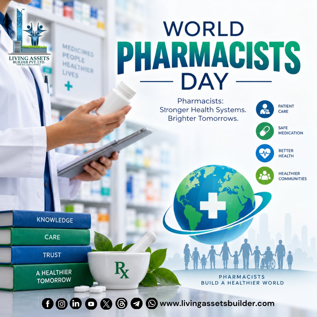 Living_Assets's tweet photo. тЭдя╕П Pharmacists at the Heart of Patient Care
For many patients, pharmacists are among the most accessible healthcare professionals. They provide guidance, answer medication-related questions . тЩея╕ПЁЯТК
#WorldPharmacistsDay #PatientCare #Pharmacists #HealthcareHeroes #PatientFirst https://t.co/gOgmKdsphK