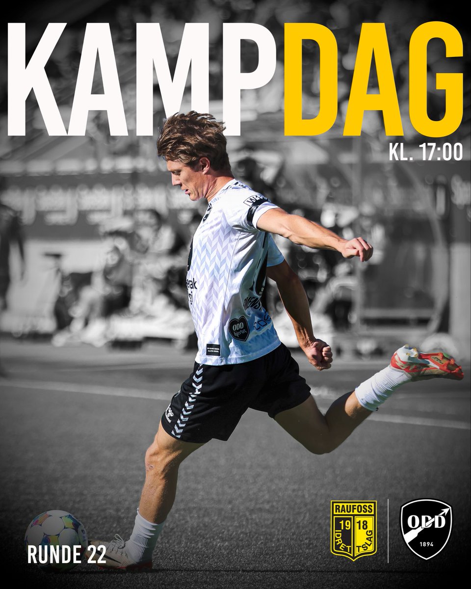 oddsbk's tweet photo. KAMPDAG⚫️⚪️

🆚Raufoss
🏟️NAMMO stadion
🕔17:00 https://t.co/hyFhVDXpZ0