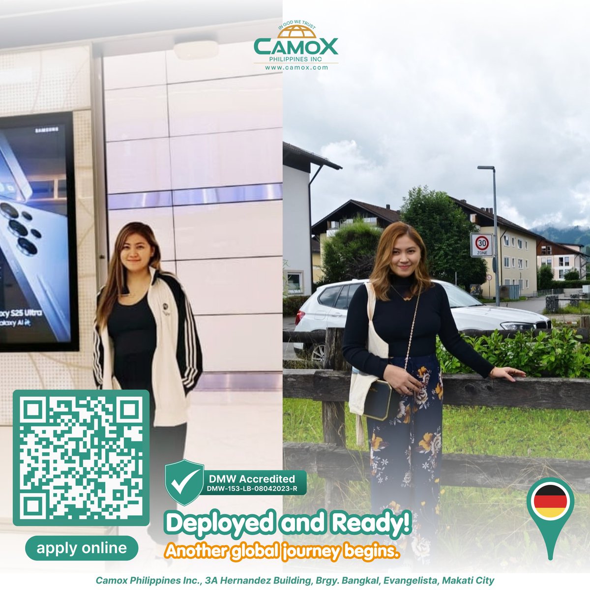 bl_davi's tweet photo. A new milestone unlocked! 🩺
Congratulations to our Camox nurse for a successful deployment to Reha Klinik Allgäu in Germany! Wishing you a fulfilling and rewarding journey ahead in your nursing career abroad! 🌍💙 https://t.co/8NmNcpG06C