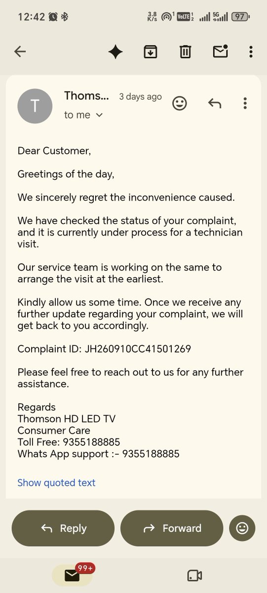 prabhash_129's tweet photo. Hello 
@ThomsonTvIndia any update? https://t.co/J0BAnj4dQ7