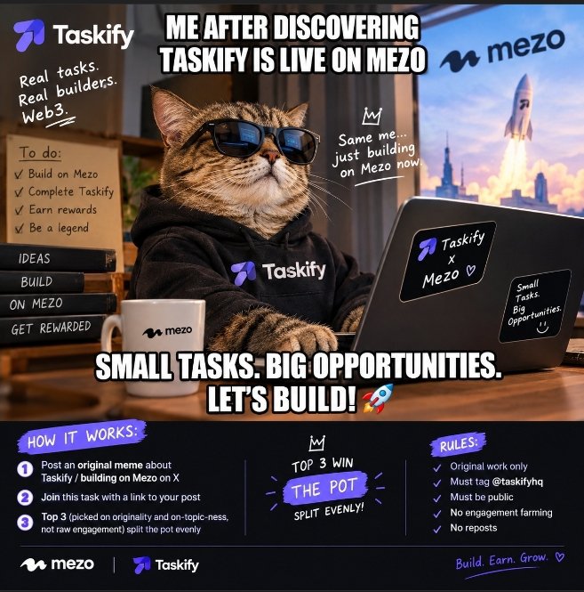 Blueberryguy99's tweet photo. Taskify is live on Mezo Mainnet @taskifyhq @MezoNetwork https://t.co/0ZXAJbbxWI