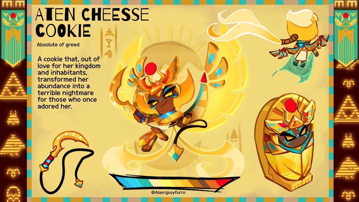 Alavrgsoyfurro's tweet photo. Burning spice cookie (Radiant spice cookie) and Golden Cheese cookie (Aten Cheese cookie) in my swap au 
Ancient ---> Absolute 
Beast ---> Virtue 
#crkart #crk #cookierunkingdom #burningspicecookie #goldencheesecookie https://t.co/IpqVAPOU6t