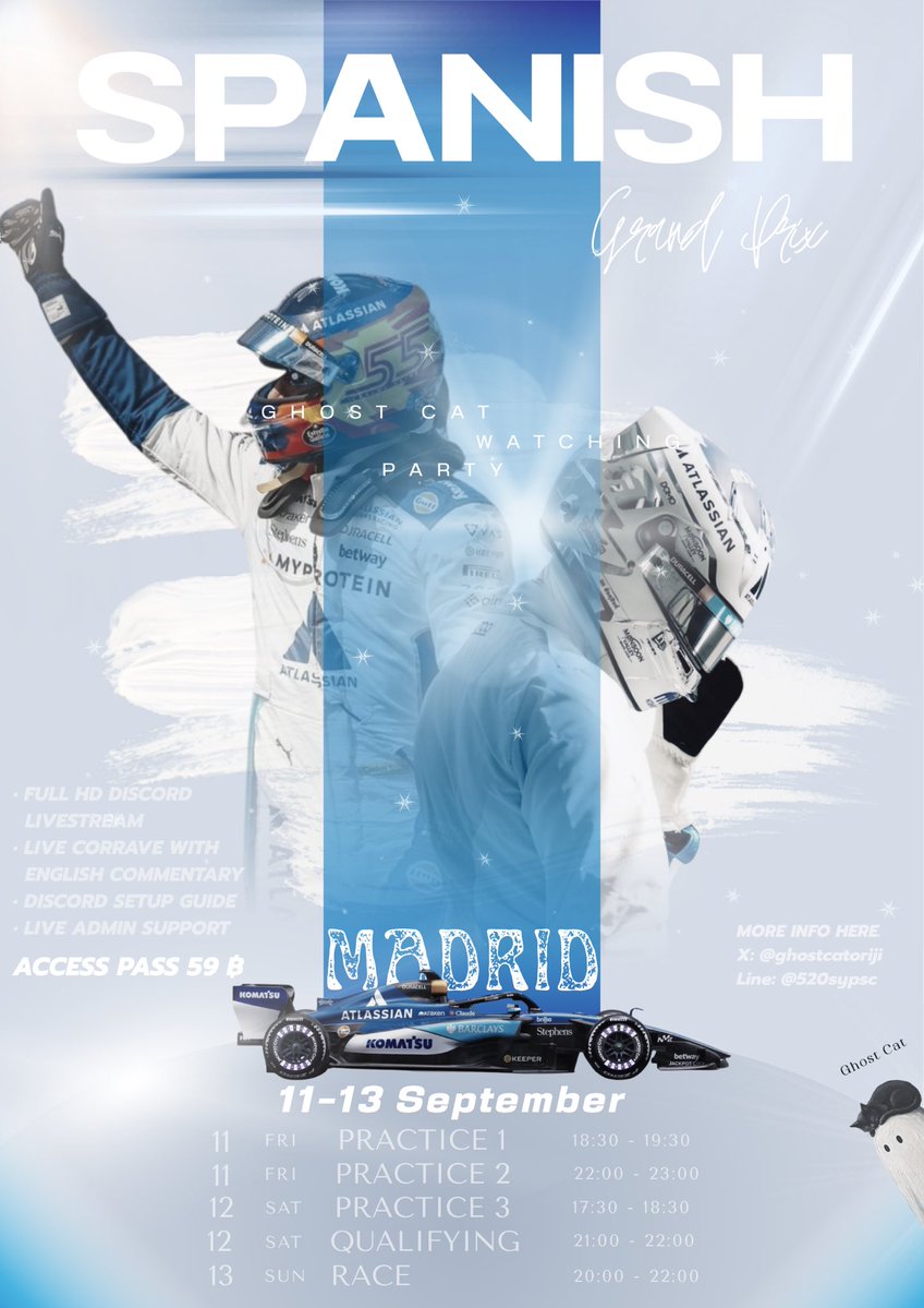 ghostcatoriji's tweet photo. IT’S RACE DAY🏎️🏁
Spanish GP 🇪🇸

ยังเปิดรับอยู่สำหรับ Madrid เพียง 59฿🔥
มีย้อนหลังด้วยน้า

Line : https://t.co/eQsQZra6fF

 #หารbeinsport #หารf1 #หารbein  #ตลาดนัดf1 #หารtruevisionnow https://t.co/CRb61KJ6Rz