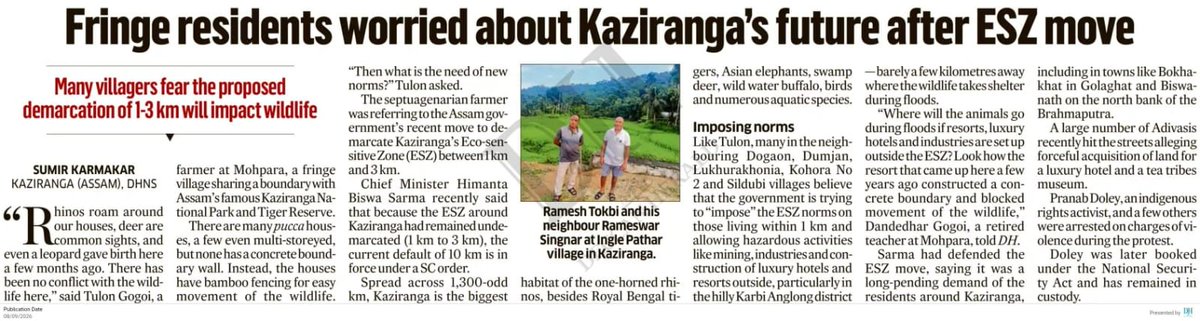 Vikas47819's tweet photo. Govt policies favour corporate interests, threatening indigenous communities in Karbi Anglong etc: The Sentinel 

Remove armed occupation of Inglay Pathar Adivasi lands @AssamPolice

#SaveKaziranga https://t.co/7M2f6Y3soO