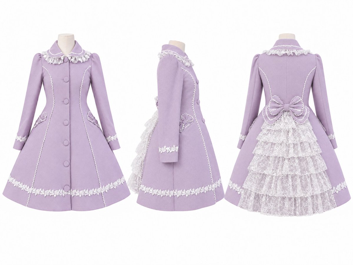 lolita_baroque's tweet photo. 🥀Wild Rose(들장미) Coat🥀

예약 기간 : 10월 4일 까지
발송 : 2026년 11월 하순 ~ 12월 초순 예정

네 가지 색상 / 두 가지 사이즈(XS, M~L) / 예약가 330,000원, 예약금 165,000원 / 폭스 퍼 목도리 SHORT(75,000원), LONG(110,000원) 추가 옵션 선택 가능

온라인 예약⬇️
https://t.co/IDb9yN8cdj https://t.co/zHqQUkZyTc