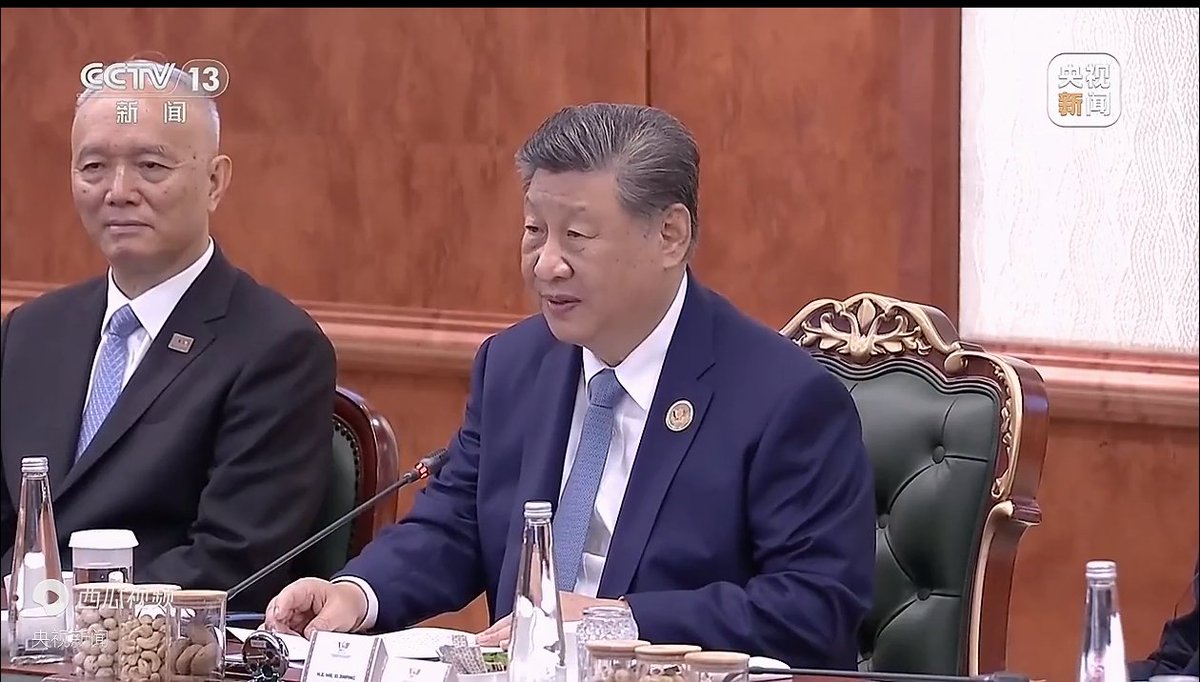 Coolbee1121's tweet photo. 当地时间9月13日上午，国家主席习近平在新德里出席金砖国家领导人第十八次会晤第二阶段会议并发表重要讲话。#习近平 https://t.co/OXMcvoVaWz