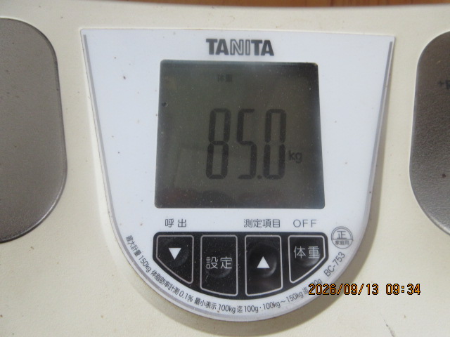gemini_pf50's tweet photo. 85.0Kgになりました。10日で5.0Kg減りました。コレなら次の10日で、また5.0Kg減るんだったら、どんどん痩せていく感じがします。 https://t.co/YIEC68BC78