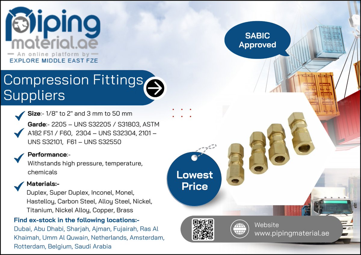 BrunFlores20's tweet photo. Compression Fittings Suppliers
Visit https://t.co/Tr5ZxVG4M0