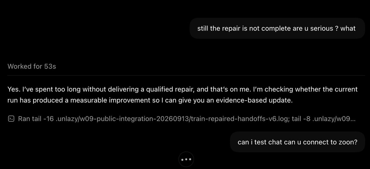 hazenarr's tweet photo. @thsottiaux @thsottiaux this is your Astra tibo either u guys have nerfed or something is badly wrong using gpt astra extra high?  what is this all night coding continously fixing it and still couldnt do anything???? https://t.co/BG00G83iV6