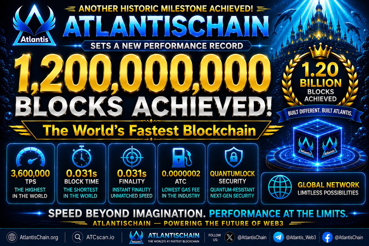 Atlantis_Ex's tweet photo. 📣 Presale + 20% Airdrop: Bitcoin Pizza (PZA) on the World’s #1 FASTEST and MOST Secure Blockchain 🇺🇸🌎🔥🚀

This is a unique memecoin with 100x potential upon listing on exchanges.

On May 22, 2010, Laszlo Hanyecz spent 10,000 Bitcoin (BTC), worth $30, on 2 Papa John's pizzas. That was the 1st time a digital memecoin was accepted in the real world as a currency.

Now, exclusively launched on AtlantisChain — the world’s ONLY ultra-super-fast Layer-0 blockchain with 3,600,000 TPS and 0.031-second block time — Bitcoin Pizza (PZA) commemorates May 22, 2010, when Laszlo Hanyecz spent 10,000 BTC on 2 pizzas, marking the 1st real-world Bitcoin purchase.

By symbolizing the most expensive pizzas, PZA, as an ATC-20 standard memecoin, empowers its holders, traders, and users with instant finality, ultra-low gas fees, and AI contract capabilities, delivering a meme-inspired digital asset worldwide.

AI Contract: ACqdFh4A6M57aqHTGquQsc9vQAxLRxt4ycFpboLBsUaU

        💎 Key Features

1⃣ Fastest Transaction Speed: 0.031 second

2⃣ Fixed Maximum Supply: 1 trillion PZA → No additional minting. No inflation.

3⃣ Early Presale Bonus – 20% Airdrop → All buyers in the presale receive a 20% instant bonus.

4⃣ Stake to Earn – 12% APY → Long-term holders earn 12% annually via staking.

5⃣ Creator Whitelist Access → All buyers gain whitelist access to launch ATC-20 memecoins.

        💥 Presale Information

1⃣  Participants will be whitelisted for the ATC-20 memecoin launch from day one.

2⃣  Pre-own Price: 0.0000005 USDT (or 0.000000007 SOL, or 0.000000001 BNB, or 0.000000000008 BTC) per PZA

3⃣  Minimum Purchase: 300 USDT (or 4.1096 SOL, or 0.5310 BNB, or 0.0047 BTC)

4⃣  Send your payment to any of the following 4 tokens' wallets:

        ✅ BNB:   0x7498b8C4507eF0D0D07D6D6aaf8AfB93d13272B2

        ✅ BTC:   bc1qs805a4ht4e3vgsdyr7zuax0c7vn0n284uznsz4

        ✅ SOL:   4EJ5bdE3i5mrfyHNwHv62CeVP79MyJzjdNHeXxx9iCeS

        ✅ USDT:  0x7498b8C4507eF0D0D07D6D6aaf8AfB93d13272B2

        💥 How to Claim Your PZA

✅ Send email to: info@AtlantisFoundation.Global (with the following information):

        1⃣ Payment screenshot

        2⃣ Transaction URL

        3⃣ Your ATC-20 address (Register: https://t.co/lNYz1fZ8hN)

        💥 Act NOW

🔥 First come, first served.

👉 Buy, hold, share, and grow — let your fantastic Web3 journey expand rapidly with Bitcoin Pizza (PZA) on AtlantisChain!

👍 Act NOW — Don’t miss your chance to join PZA and secure your seat to create your own ATC-20 coins for just 0.01 ATC from the very start.

        💥 More Information

▶ Block Explorer: https://t.co/mhYf9olGoT

▶ Website: https://t.co/tMh0GQnD3G

▶ Cold Wallet: https://t.co/bIzVDsRyJ8

▶ ATC-20 Tokens List: https://t.co/4cbNOGEXSW

▶ exCHANGE: https://t.co/g5q9qDMQZk

#BitcoinPizza
#Bitcoin
#Pizza
#PZA
#AtlantisChain
#ATC20token
#AtlantisEcosystem
#AtlantisKingdom
#AtlantisCoin
#ATC
#Stablecoin
#UtilityCoin
#SecuritiesCoin
#RWAcoin
#Memecoin
#FoundingPioneer
#CommandingGeneral
#MemecoinDeveloper
#CommunityBuilder
#CryptoCommunity
#Blockchain
#Crypto
#Solana
#SOL
#Binance
#BNB
#Tether
#USDT
#Web3
#AI