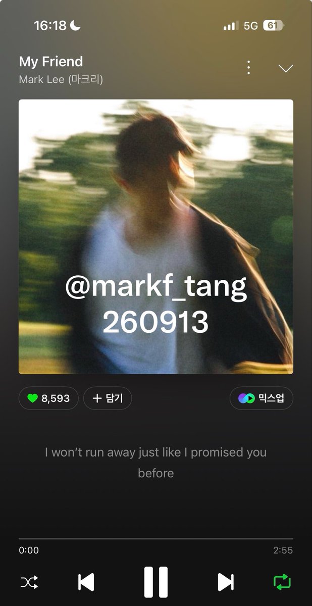 markf_tang's tweet photo. @upperroomlabel #MarkLee #마크리 
#MyFriend_MarkLee 
#MyFriend_Streaming 
16시 인증완🍏 https://t.co/enSydYioTD