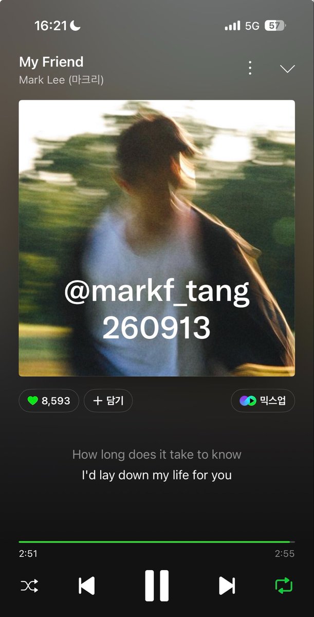 markf_tang's tweet photo. @upperroomlabel #MarkLee #마크리 
#MyFriend_MarkLee 
#MyFriend_Streaming 
16시 인증완🍏 https://t.co/enSydYioTD