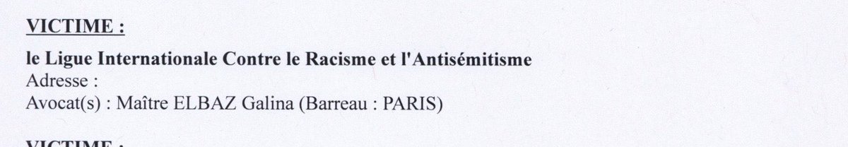 RimaHas's tweet photo. Si vous n'êtes pas constitué, il faudra nous expliquer comment vous pouvez figurer dans la liste des victimes aux côtés du collectif d’extrême droite némésis et recevoir une convocation à l’audience. https://t.co/vuHmuzyMfM