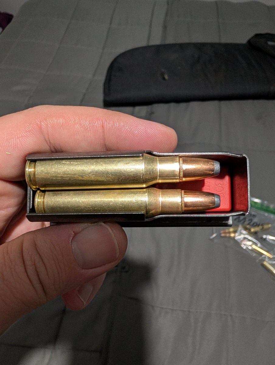 IsherIncubun's tweet photo. Trying something different in the Henry.  .30-30 bullets in a .308 case, keeping velocity around ~2500 fps. https://t.co/zOflLmitQg