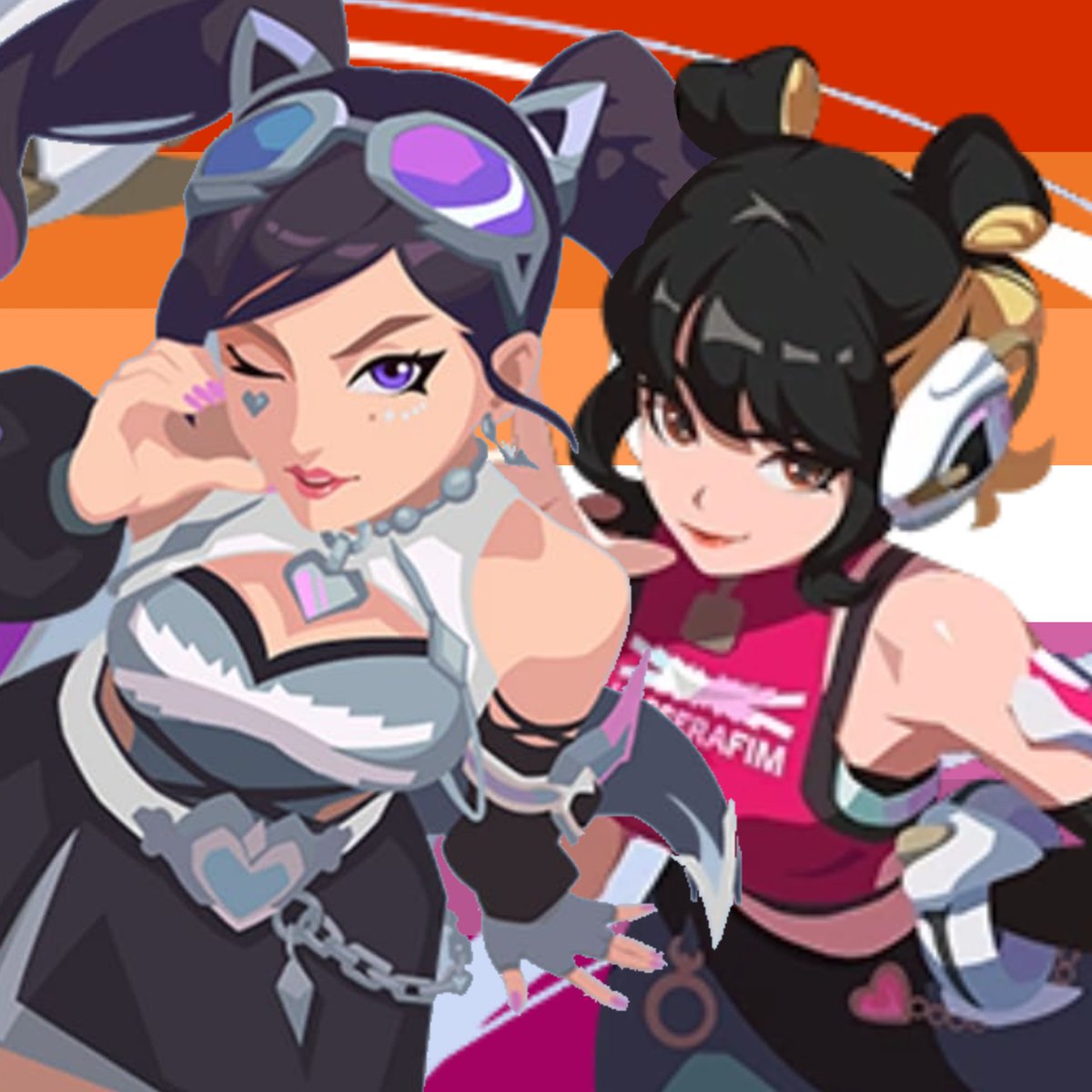 femmejuno's tweet photo. #cosmicflare lesserafim + butchfemme flag version https://t.co/QZmmDRu58h