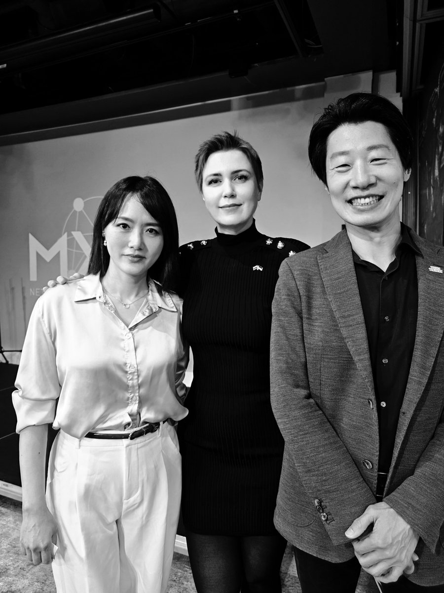DSakaliene's tweet photo. Beijing put me and my entire family on its sanctions list in 2021. The two people standing next to me have been making Beijing uncomfortable for thirty-one years.

@FreddyLim fronts @chthonictw, #Taiwan's biggest metal band. After 8 years as MP, he is now 🇹🇼 Ambassador to Finland. @Doris0919 plays bass and runs the band, and has carried Taiwan's case to audiences no foreign ministry will ever reach.

In Helsinki today I gave the keynote on what Lithuania has learned holding NATO's eastern flank, then took the panel Frontline Democracies: Geopolitical Resilience in an Era of Authoritarian Pressure with Freddy, with Atte Harjanne of the Finnish parliament, who sits on its defence committee and is a captain in the Finnish reserve, and with Luke de Pulford, who built Inter-parliamentary Alliance on China (IPAC) from a handful members in 2020 into well over 300 legislators across 45 Parliaments today, and which I co-chair. The occasion was the joint annual conference of the World and European Federations of Taiwanese Associations.

Why it matters. #Vilnius and #Taipei are not two separate stories. russia and China are one problem working two fronts, and whichever of us folds first makes taking the other one cheaper. 

Taiwan and Ukraine are the structural safety pins of global stability. Pull them and the whole transatlantic system unzips.

Two fronts. One war. 🤘🇱🇹🇹🇼

#Taiwan #IPAC #2fronts1war @ipacglobal