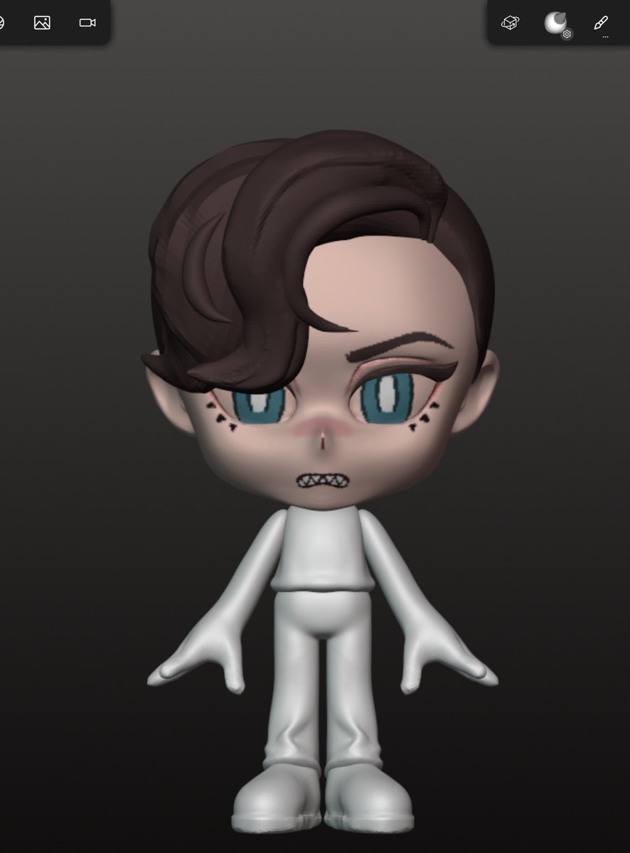 Benjamin_bttr's tweet photo. Using nomad sculpt 
It’s hard to convert 2d ref -> 3d things…
#3d #OC https://t.co/vypedVHzLw