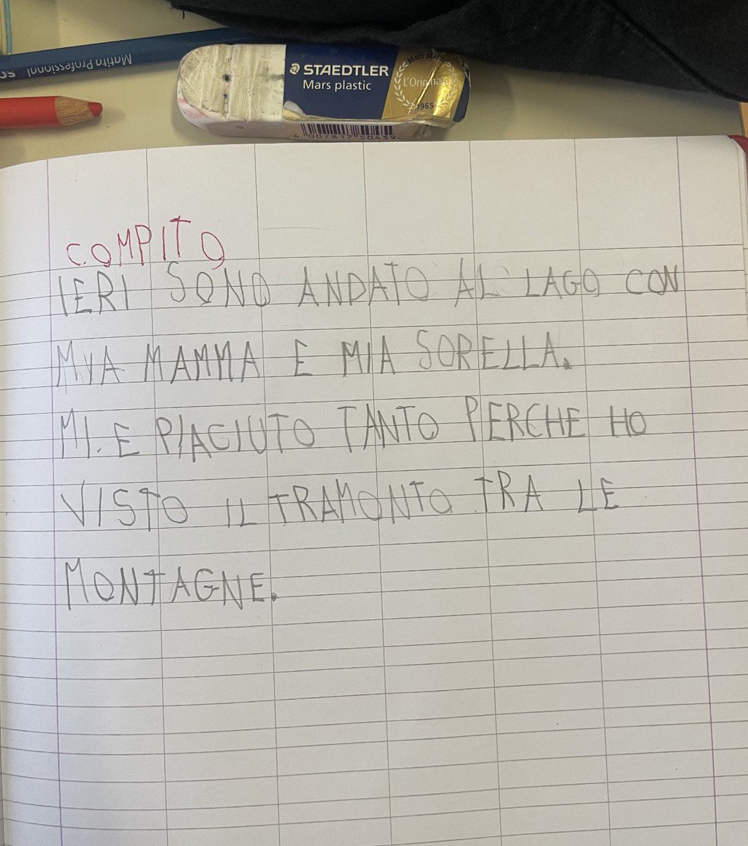 alcrs_'s tweet photo. in onore dell'inizio dell'anno scolastico, ecco un compito che un mio alunno ha svolto lo scorso anno 💫 https://t.co/CMVYoM6kwj