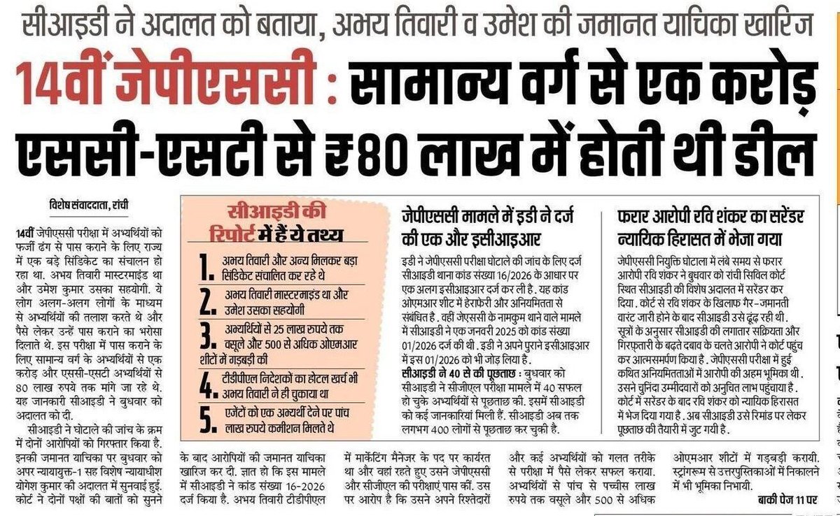 JOHAR_122_1's tweet photo. यही आदिवासी छात्रों की बात कर रहे हो क्या.....?
ये आदिवासी कार्ड खेलना बंद करो अब....!
अगर कोई ST category से है तो क्या वो चोरी नहीं कर सकता है?
मात्र ST होना किसी के genuine होने का सबूत होता है क्या?
फिर कैसे उरांव मुंडा लकड़ा केरकेट्टा सब पकड़ा रहा हैं ?
#JSSC_CGL_SCAM https://t.co/riU223XKhf