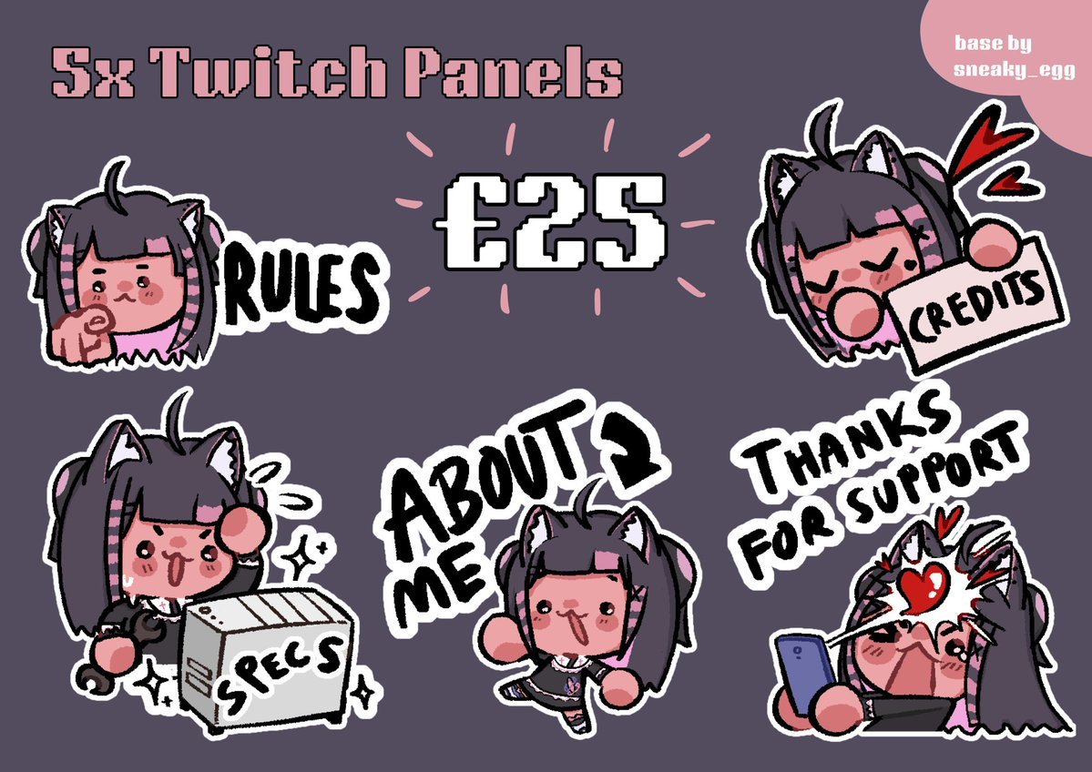 StrayRyn's tweet photo. 𓆩♱𓆪 OPEN COMMISSION 𓆩♱𓆪 

Hii I've opened YCH Twitch panel commissions! 
Details can be found here : https://t.co/U36qToQa0G

 [↻ &amp; ♡ are very appreciated!] 
please contact me via VGen for further info. Thank you! https://t.co/hXtGC7VqMi