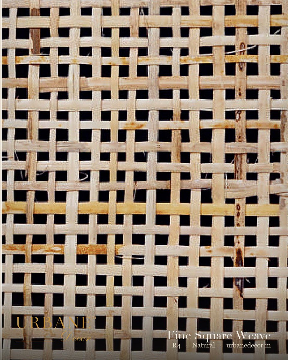 UrbaneDecor24's tweet photo. Fine Square Weave, Natural (Ref. R4).

Cane squared off: flat pale strips on a tight grid, dark through every square. Quieter than hexagon caning, so it carries large drawer fronts and vanities.

LuminArt cane webbing by Urbane Decor. Samples on DM.

#canewebbing #rattan https://t.co/bULnf1GGHy