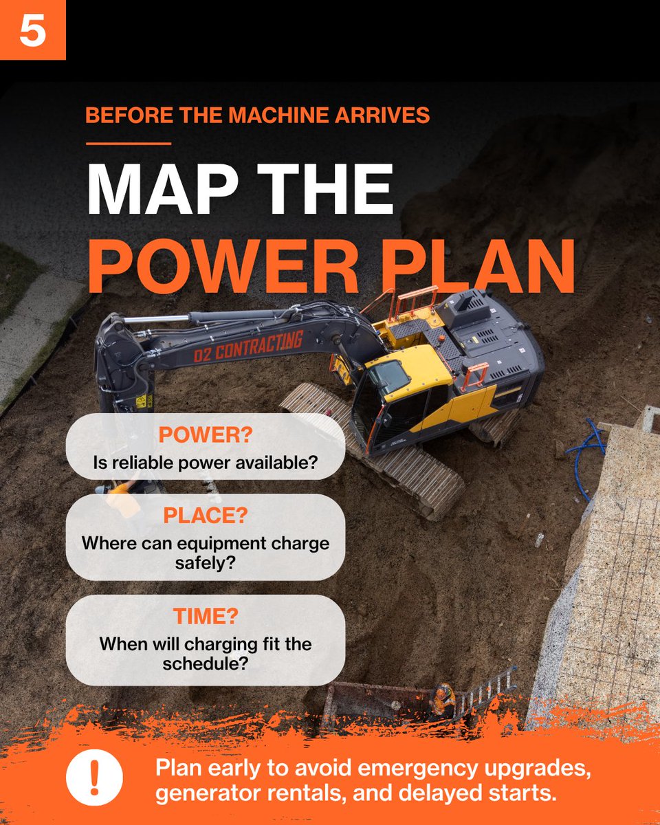 conexpoconagg's tweet photo. (🧵 THREAD 2/2)
Thinking about adding electric equipment to your fleet?
The purchase price is only part of the equation. Charging, power availability, downtime, and project fit can have just as much impact on ROI.
⚡ 5 considerations before you invest: https://t.co/C4zvzbijVT https://t.co/au6lmJ1lK8