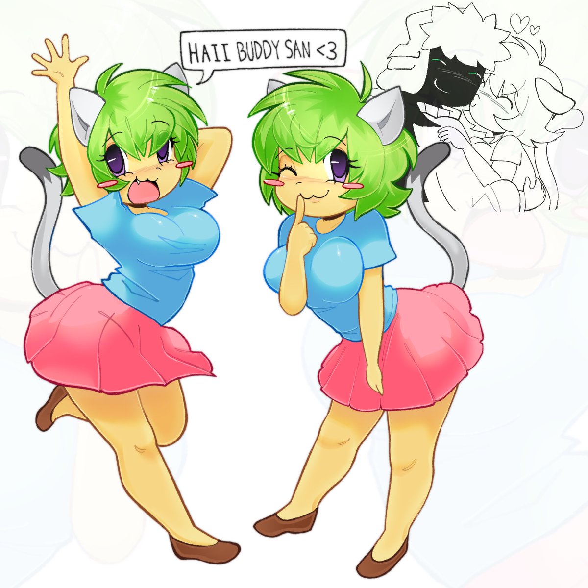 Gigglechann's tweet photo. Comm for @yeppers___ !! #nyannekosugargirls https://t.co/KjJFCrm7Wn