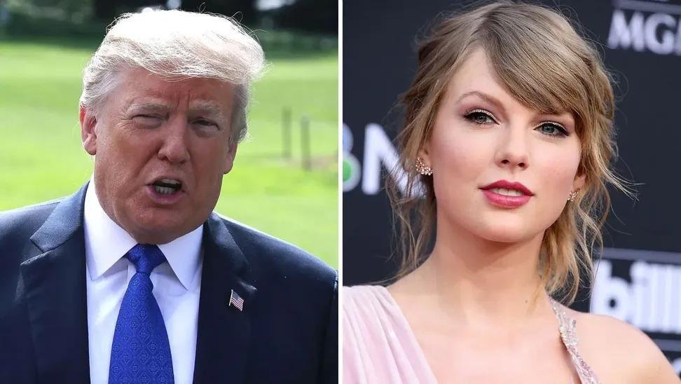 World_aib's tweet photo. 🚨 Taylor Swift says Trump is “dangerous,” “unfit,” and “quite literally wrecking the country.”

Do you agree with Taylor Swift? 🇺🇸

🔘 YES — She’s right
🔘 NO — Trump is doing a good job https://t.co/gMYlXUe0T8