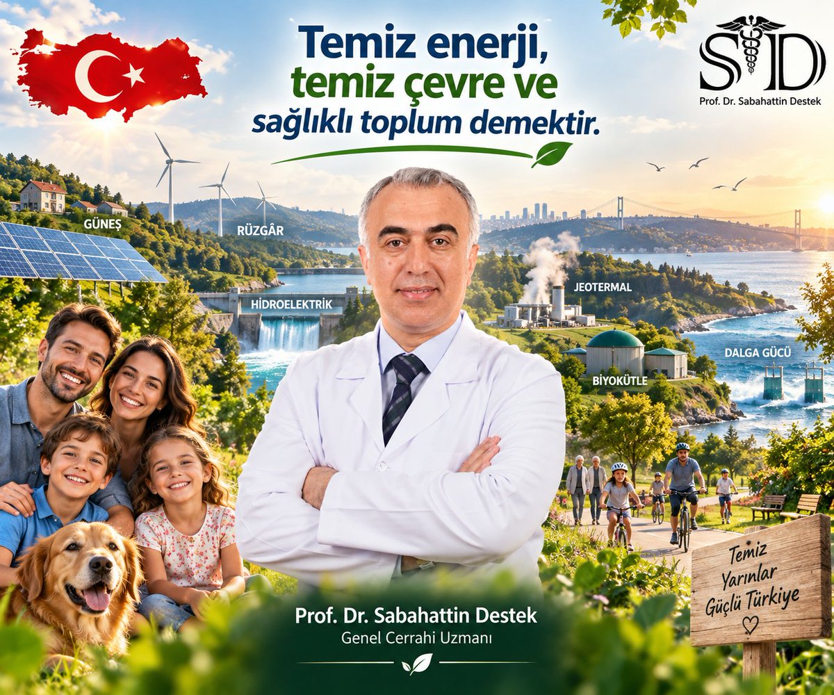DrSDestek's tweet photo. TEMİZ ENERJİ, TEMİZ ÇEVRE, SAĞLIKLI TOPLUM 

Enerji politikası aynı zamanda önemli bir sağlık politikasıdır.

Güçlü ekonomi, insanı ve çevreyi koruyarak büyüyen ekonomidir. Ülkemizin de bu konuda toplumsal bilinci artırmaya çalışmalıdır. https://t.co/J8aCWtvChH
