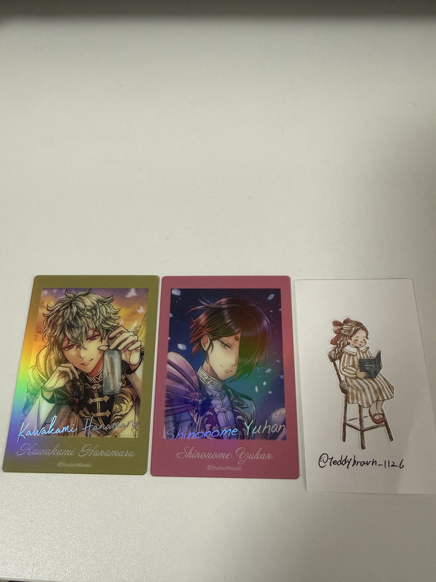 teddybrown_1126's tweet photo. 【交換】悪魔執事と黒い猫 あくねこ ぱしゃこれ クリア ver.2

《譲》写真1枚目（R）、2枚目（N）

《求》テディ（バカンス＞ジュンブラ）

※箔⇄箔同士
※纏めて（2〜）の方優先のため、お返事にお時間いただきます。
※郵送希望
検索からでもお気軽にお声がけください。
よろしくお願いいたします。 https://t.co/YIYREaheXa