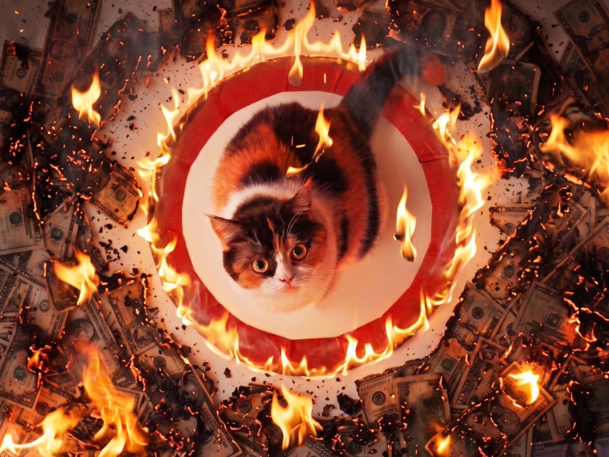 CatInCircle's tweet photo. I guess there’s no porblem in burning a little money to keep warm. Gotta keep my paws warm. 🐾

Okay, okay.

I burned 5.25M CIRCAT, which is approximately 0.52% of the total supply. That should keep me warm for a while. https://t.co/GWoYiaRzPH