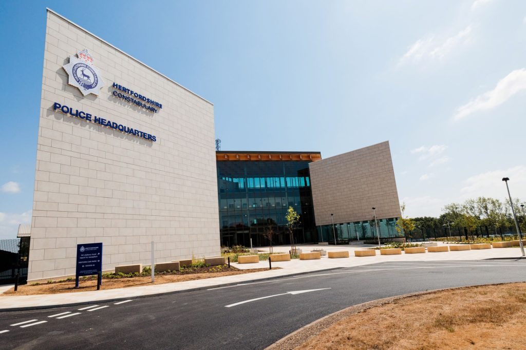 hertslieutenant's tweet photo. Very proud to have opened the magnificent new #Hertfordshire Police HQ in #Welwyn. Built by Hertfordshire’s own @WillmottDixon https://t.co/sVGick0Sao