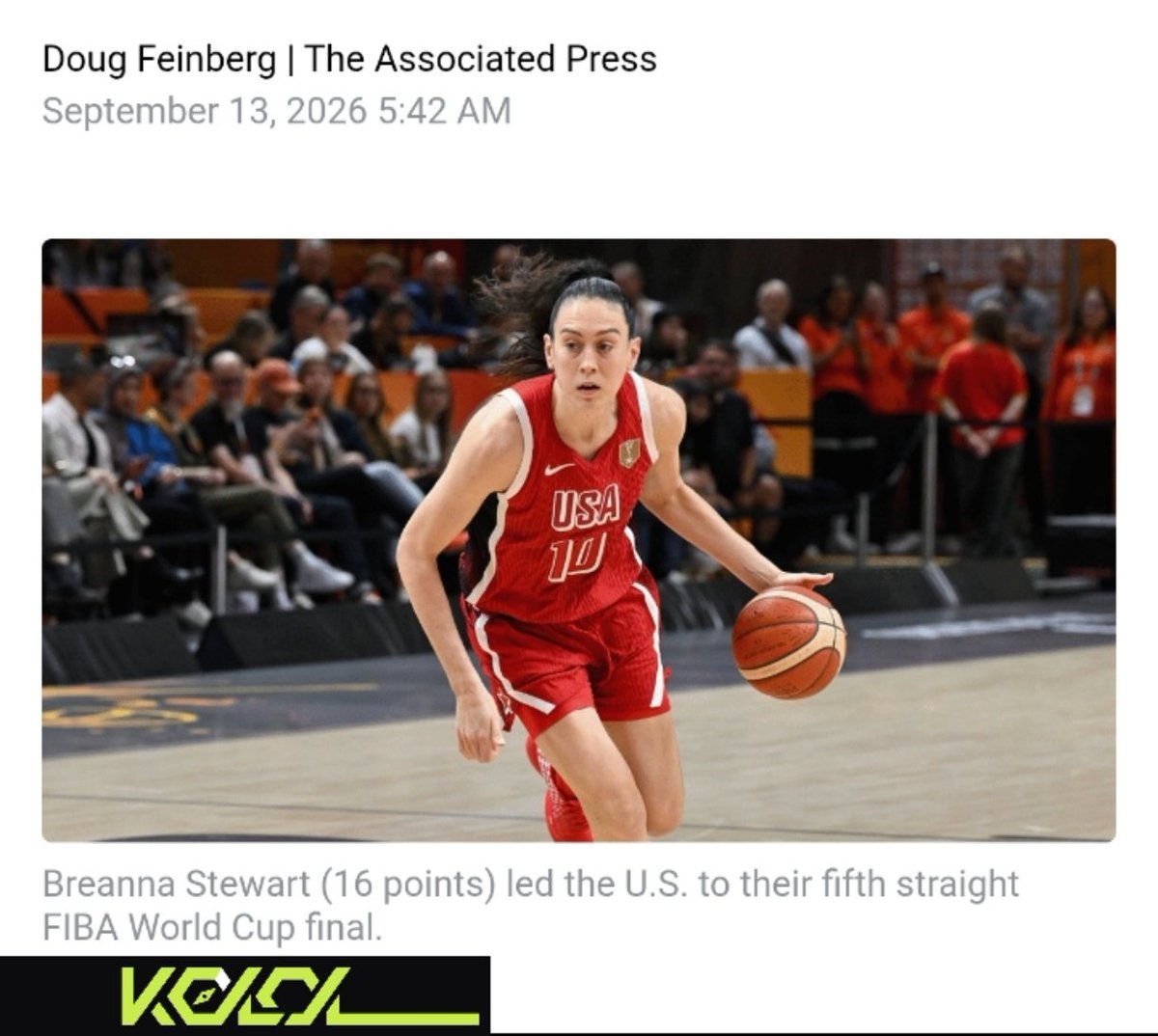 StrikeOrDunk's tweet photo. U.S. women defeat Spain to reach FIBA World Cup final https://t.co/rlkslbiqyy
