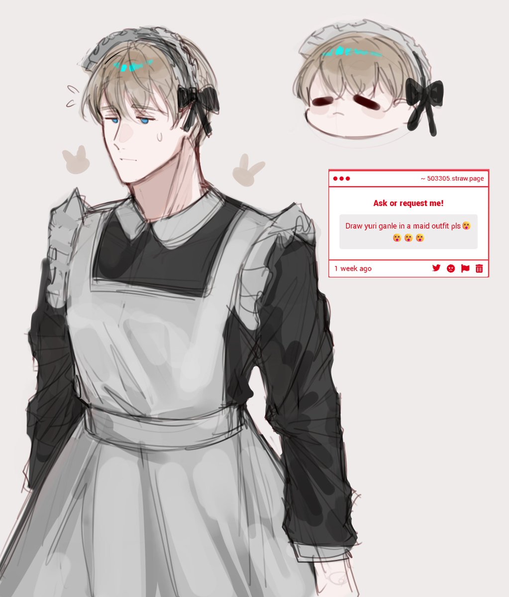 503_png's tweet photo. Mr. Gable as a maid :33  #패션라가 #신루유리 #passionraga #passion #yurigable #passionmanwha https://t.co/wjebs1LGS9