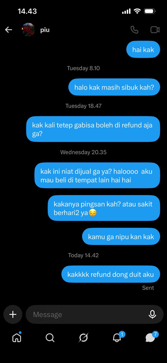 danyony27's tweet photo. from this.            to this
scam seller akun tiktok, gimana caranya biar dia bales dm gweh @ecionala #zonauang https://t.co/LsX6S4evEH