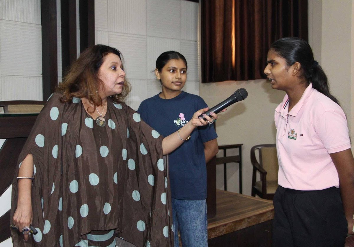 HKCKapurthala's tweet photo. graced the event as the Resource Person. Sharing her thoughts with the students on essential mental health issues, she explained through very simple and impactful examples how to deal with stress, anxiety, negative thoughts and emotional pressure. https://t.co/rYYS1rqDy7