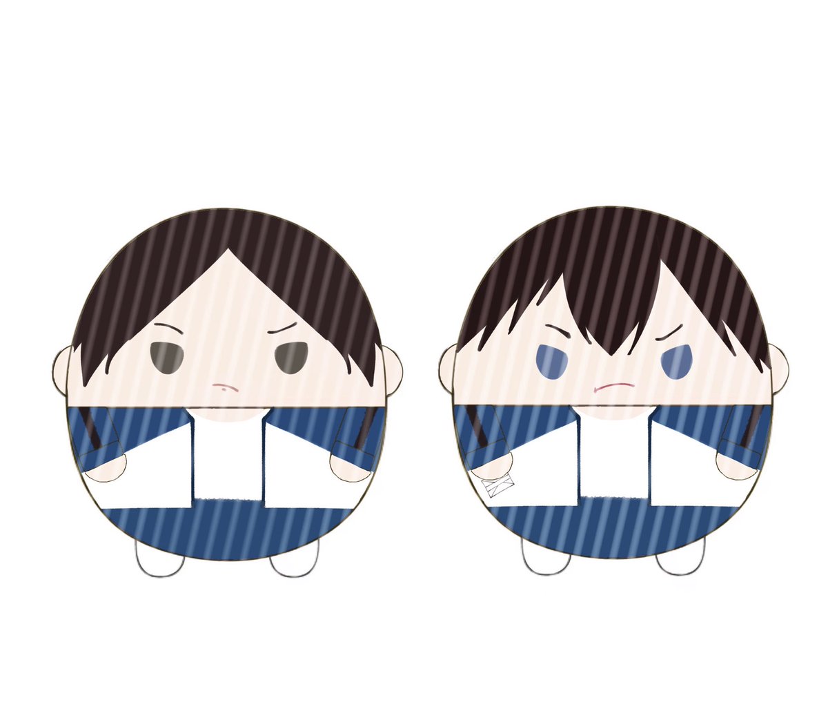 ci0odgn's tweet photo. #国影  #kunikage 

排球幼年滚滚增加了新的？🤔

*假的 只是我画的 请不要相信 
表情参考图3💚💙 https://t.co/C3YxMQ2EXF