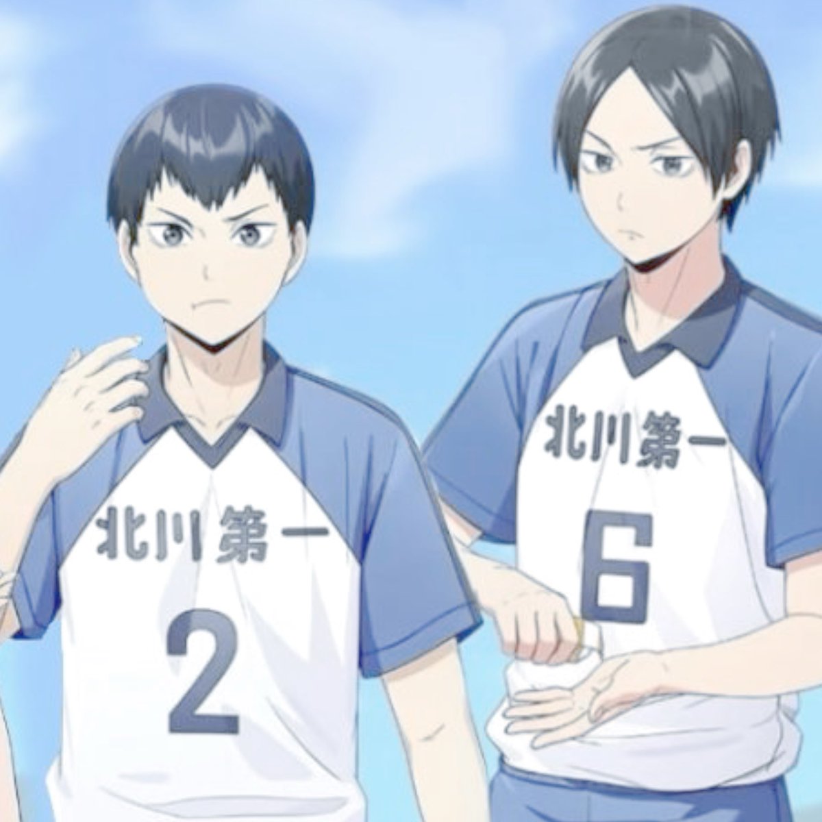ci0odgn's tweet photo. #国影  #kunikage 

排球幼年滚滚增加了新的？🤔

*假的 只是我画的 请不要相信 
表情参考图3💚💙 https://t.co/C3YxMQ2EXF