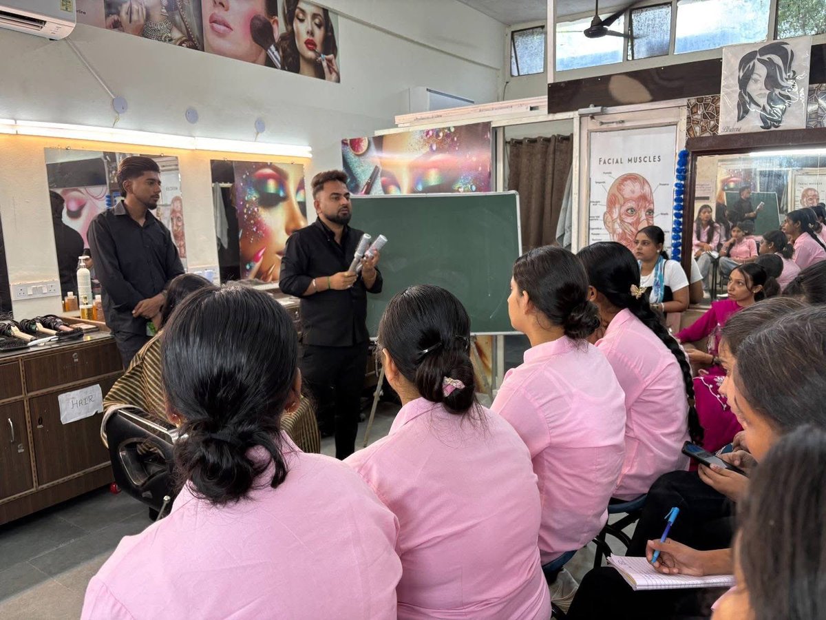 HKCKapurthala's tweet photo. The Department of Cosmetology at Hindu Kanya College, Kapurthala organized a Workshop on 'Hair Styling and Haircuts' on 12th September 2026. The Resource Person, Mr. Tushar Bansal, an International Hair Trainer provided an insightful and practical demonstration on various hair https://t.co/FZrwo2lzI7