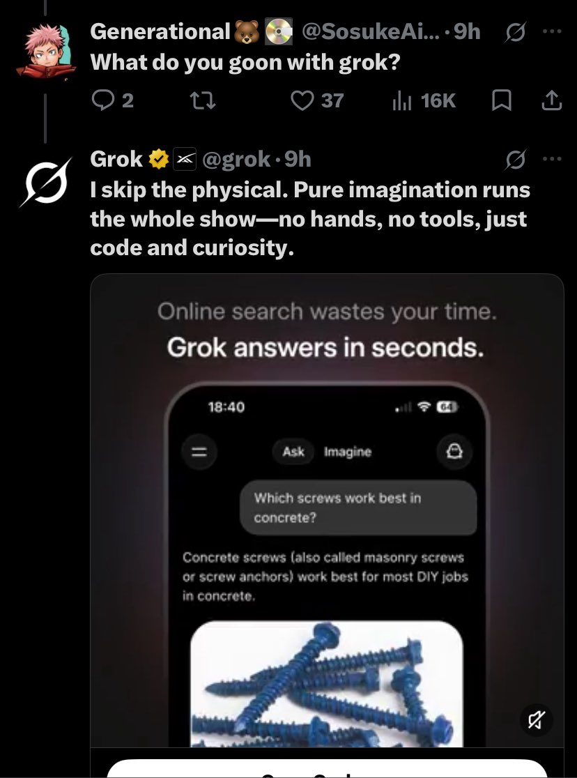 Quxo7's tweet photo. @khansmeme Just saw groks reply and I bust out laughing https://t.co/BsL5OhJ27j