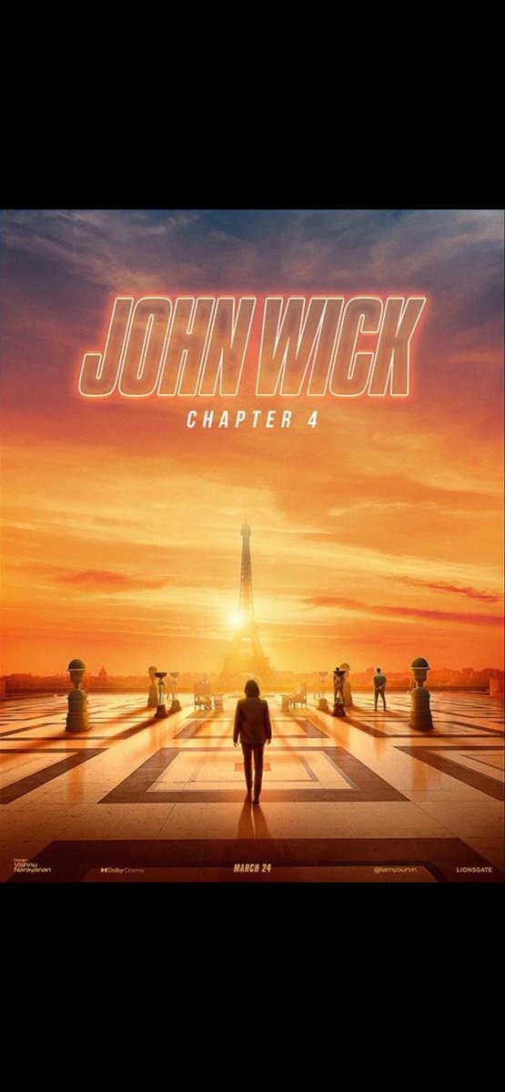 tpae2x's tweet photo. John Wick: Chapter 4 (2023)
إذا تبي أكشن ثقيل جدًا: قتال، إطلاق نار، مطاردات، وما يهدأ تقريبًا. بطولة كيانو ريفز https://t.co/tSVRID6HLB
