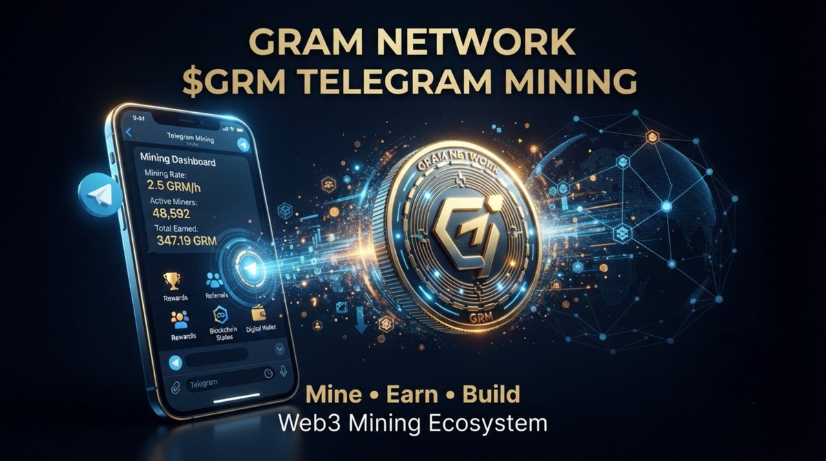 Varunreddy7456's tweet photo. 🚀Gram Network ($GRM) a Telegram-based Web3 mining ecosystem.
Mine $GRM through Telegram
Earn through referrals &amp; activities
Built around the Web3 ecosystem
Stay updated on token distribution,TGE &amp; future developments
#GramNetwork #GRM #Web3 #TelegramMining #Mining #Airdrop https://t.co/ZtelABloqu