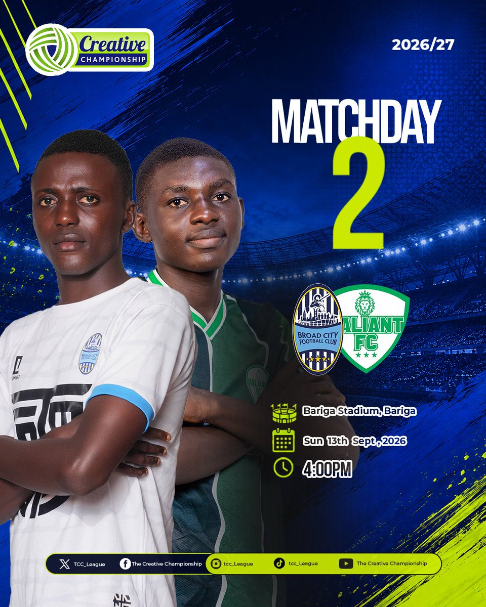 official_tcchq's tweet photo. Can The Brave Boys conquer The Pride of Lagos?

#TCCLeague27 | #Bet9ja | #BRCVAL https://t.co/KOCvalLKpU