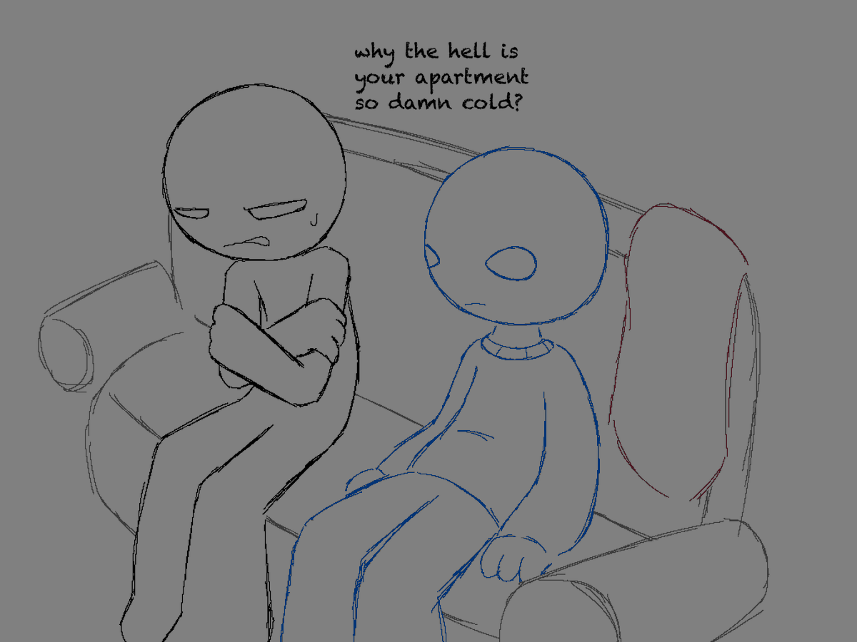 sobbersomewhere's tweet photo. enphosian in sobber’s air-conditioned apartment

i can’t draw a sofa sry

#enfosi #glaggleland https://t.co/6a7JMyibMe